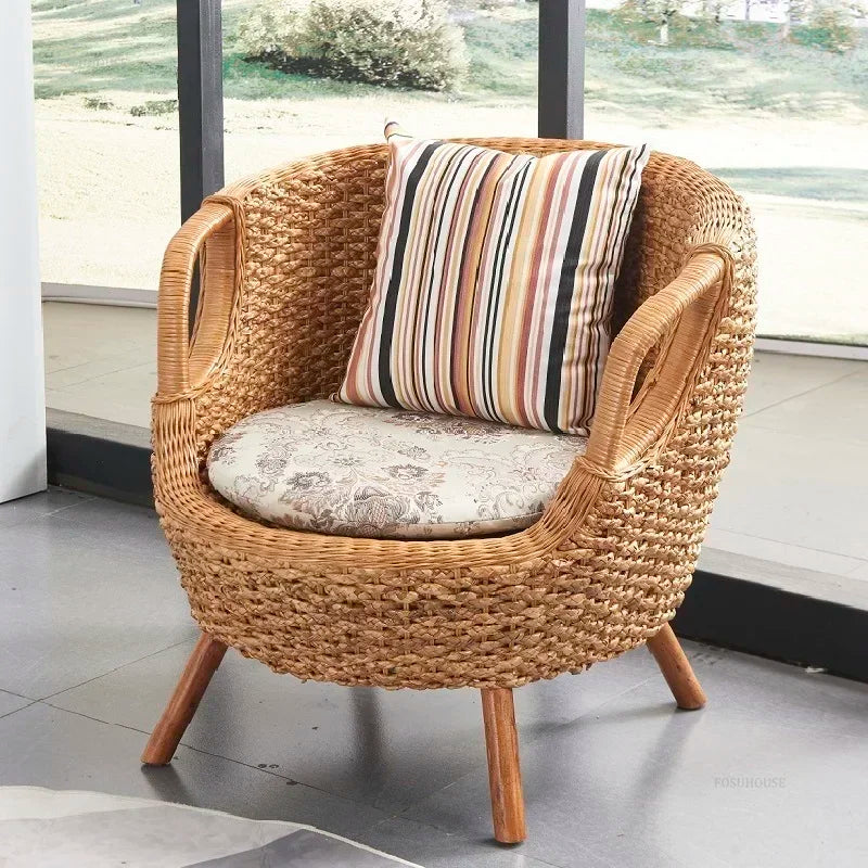 Natural rattan garden furniture set