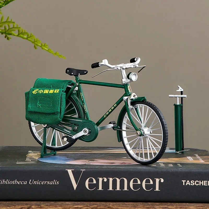 "Luxury metal bicycle statue enhancing living room decor"