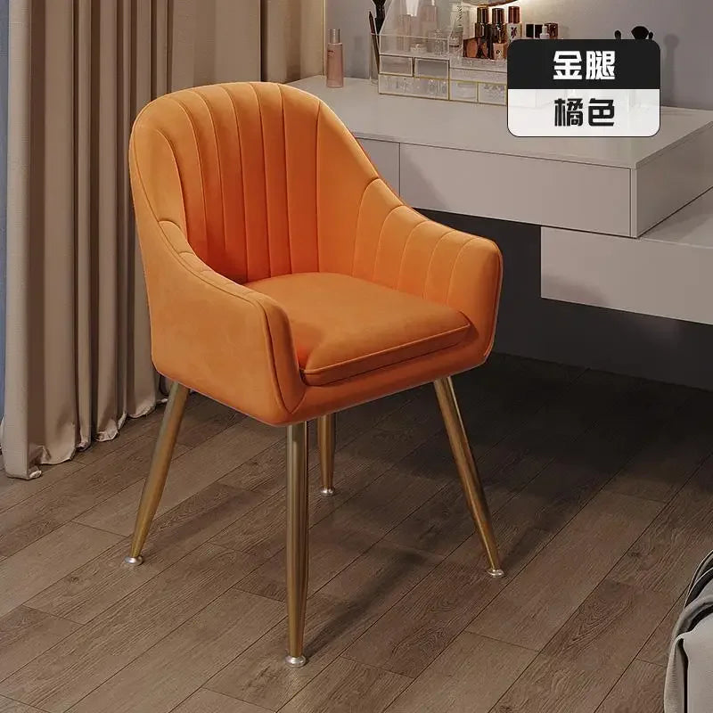Elegant soft dining chair enhancing UK home decor, floor protected