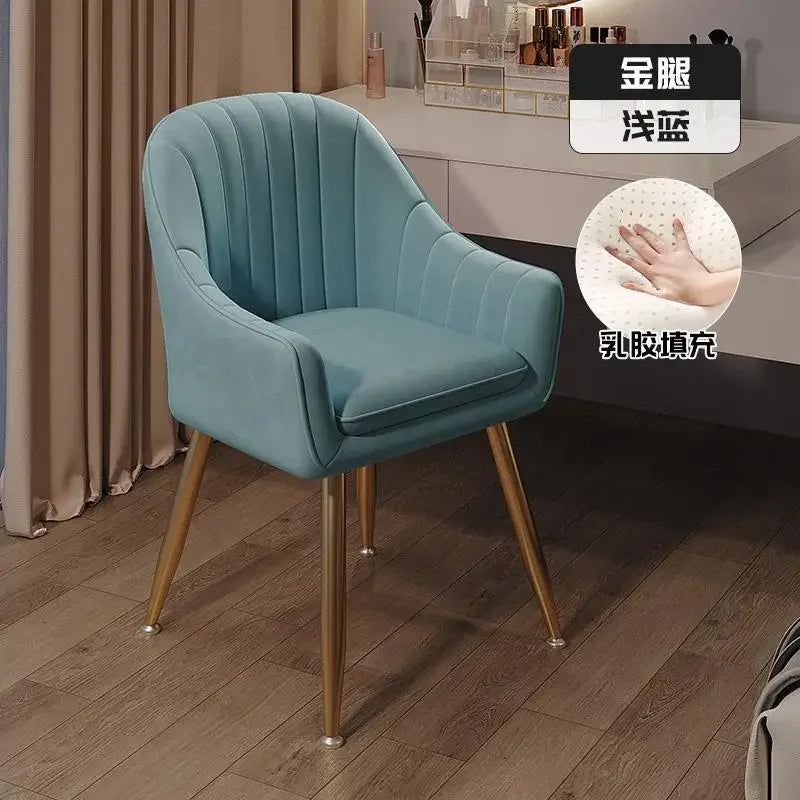 Elegant soft dining chair enhancing UK home decor, floor protected