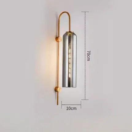 Modern LED wall lamp with clear glass shade