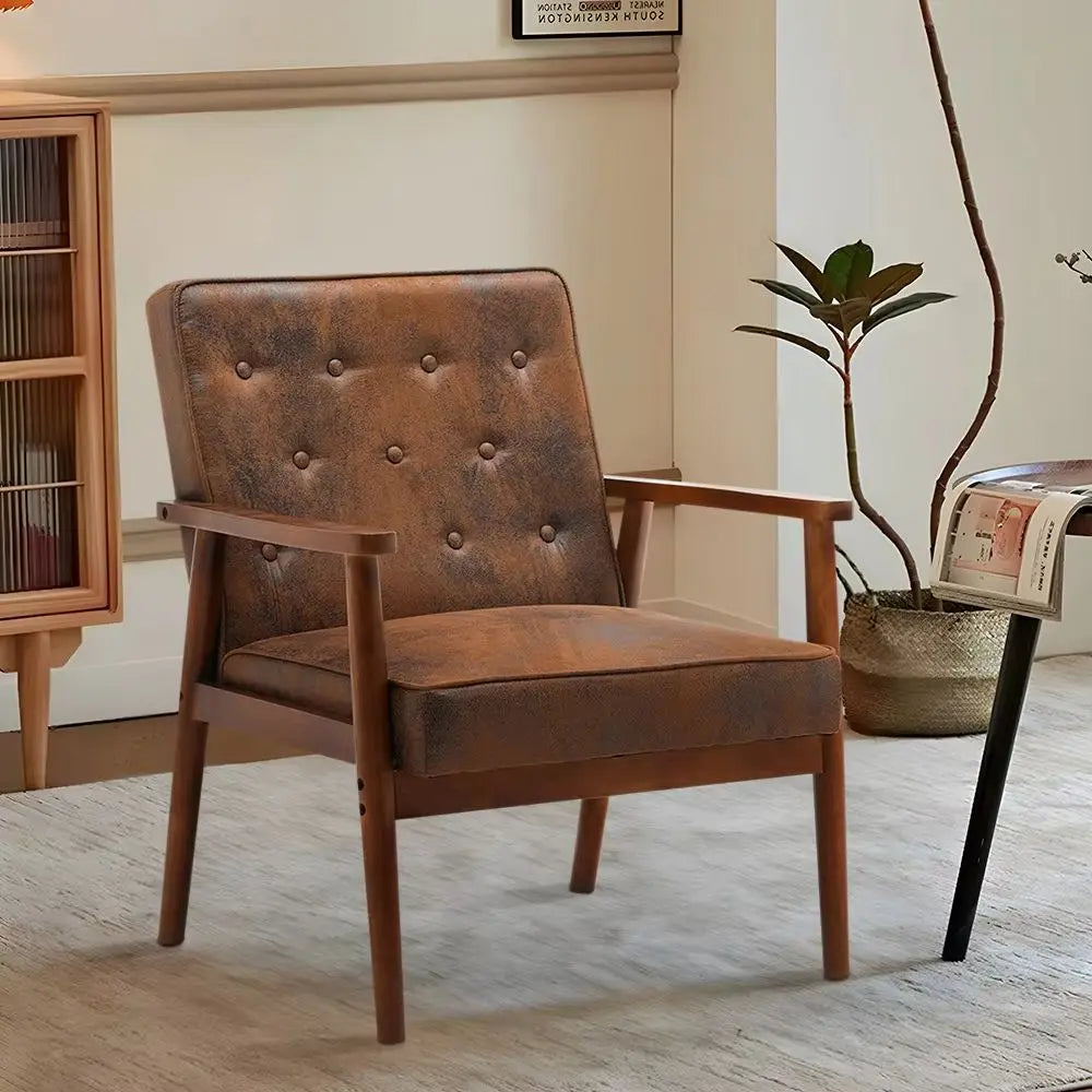 "Durable wooden frame sofa with premium beige linen fabric close-up."