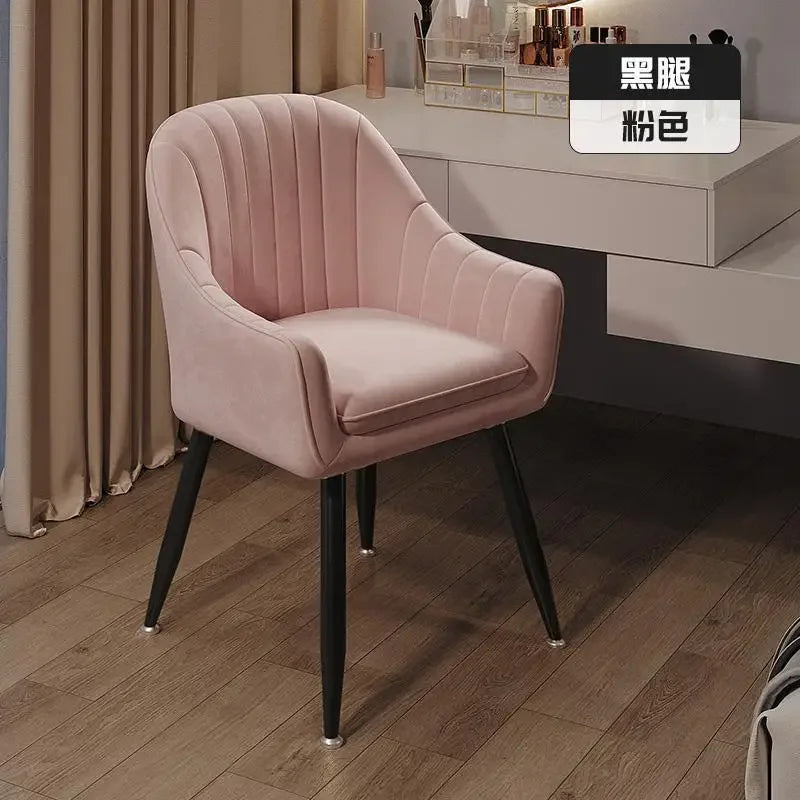 Elegant soft dining chair enhancing UK home decor, floor protected
