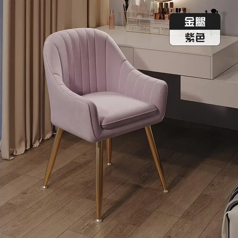 Elegant soft dining chair enhancing UK home decor, floor protected