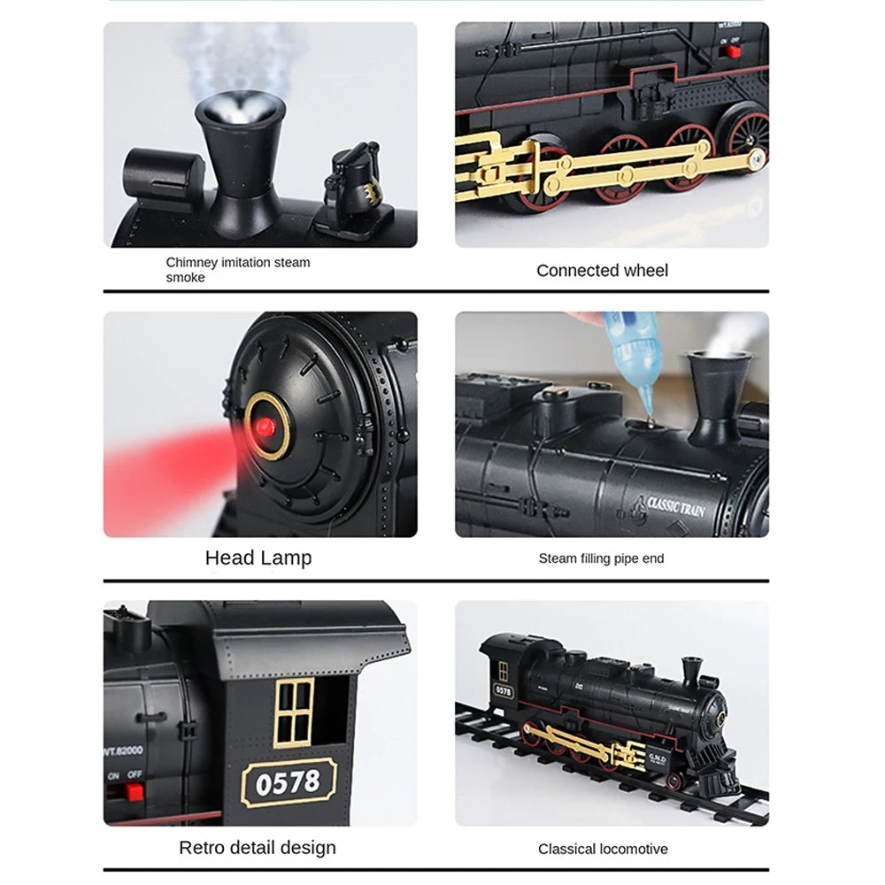 "Durable metal and plastic construction for RC train model"