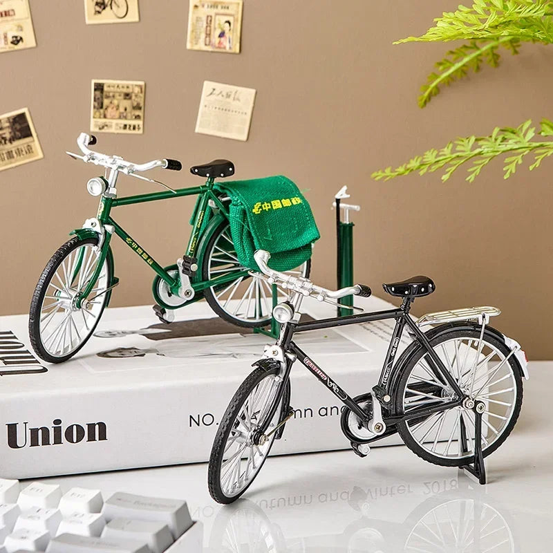 "Modern metal bicycle figurine for luxury room decor"