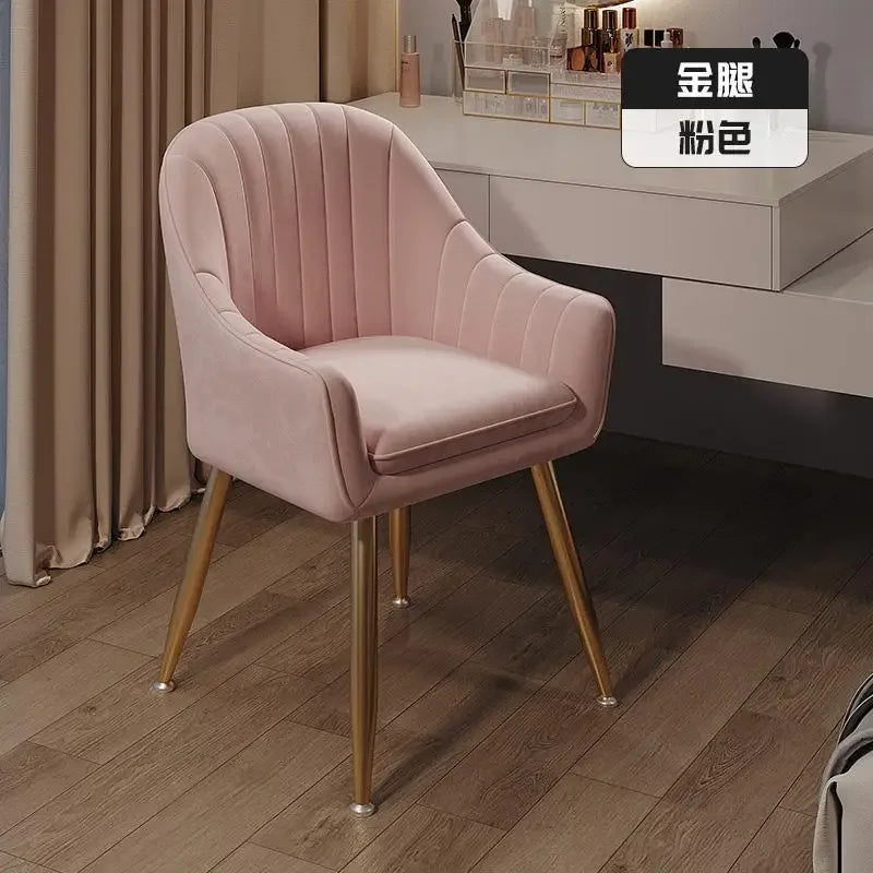 Elegant soft dining chair enhancing UK home decor, floor protected.