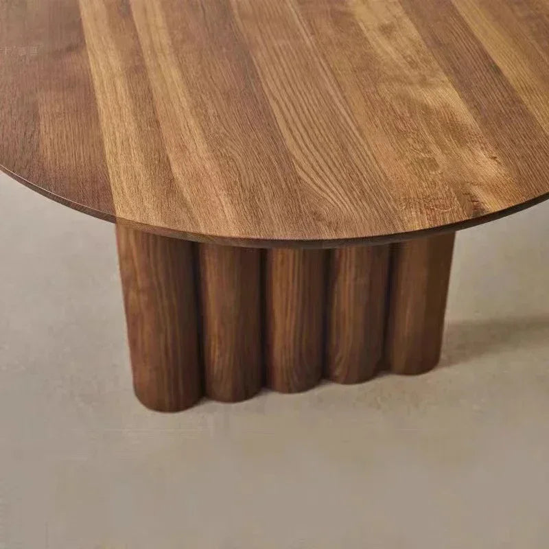 Luxury Italian Oak Dining Table – Modern Round Solid Wood