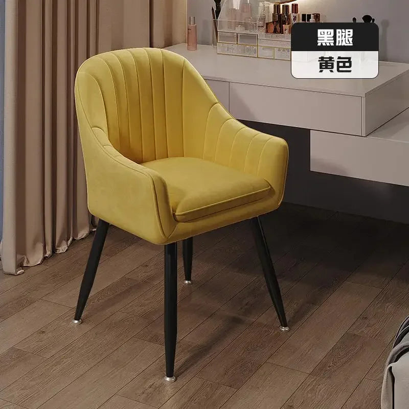 Elegant soft dining chair enhancing UK home decor, floor protected
