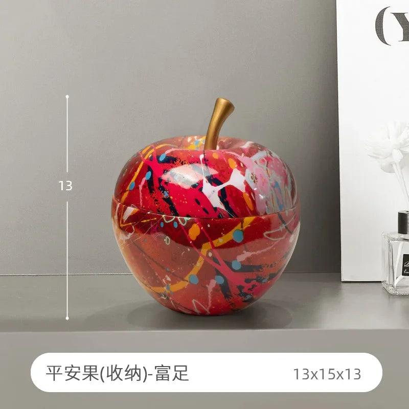 A lifestyle shot featuring the apple decoration in a modern living room.