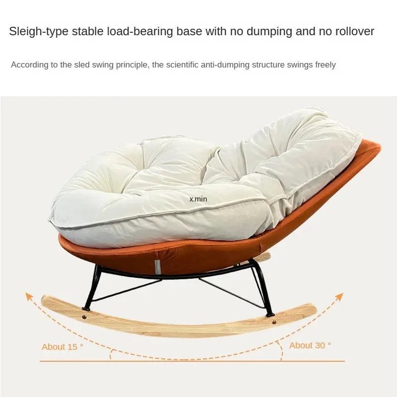 Lazy Couch Penguin Rocking Chair Adult Lounge Snail Balcony Home Indoor Leisure Rocking Chair Lounge Chair Rocking sofa daybed - In home decor
