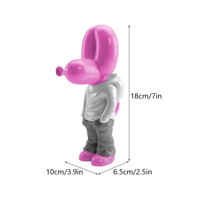 "Playful resin balloon dog decoration for living room tabletop"