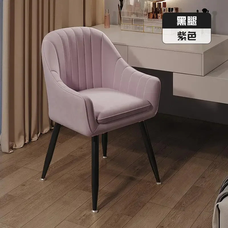 Elegant soft dining chair enhancing UK home decor, floor protected