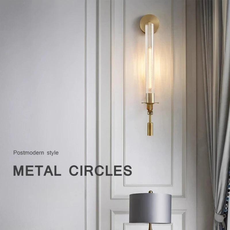 Luxury gold wall sconce for living room and bedroom lighting