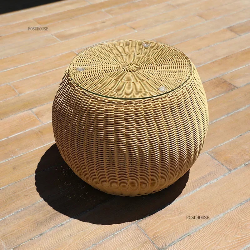 Rattan outdoor seating with modern design