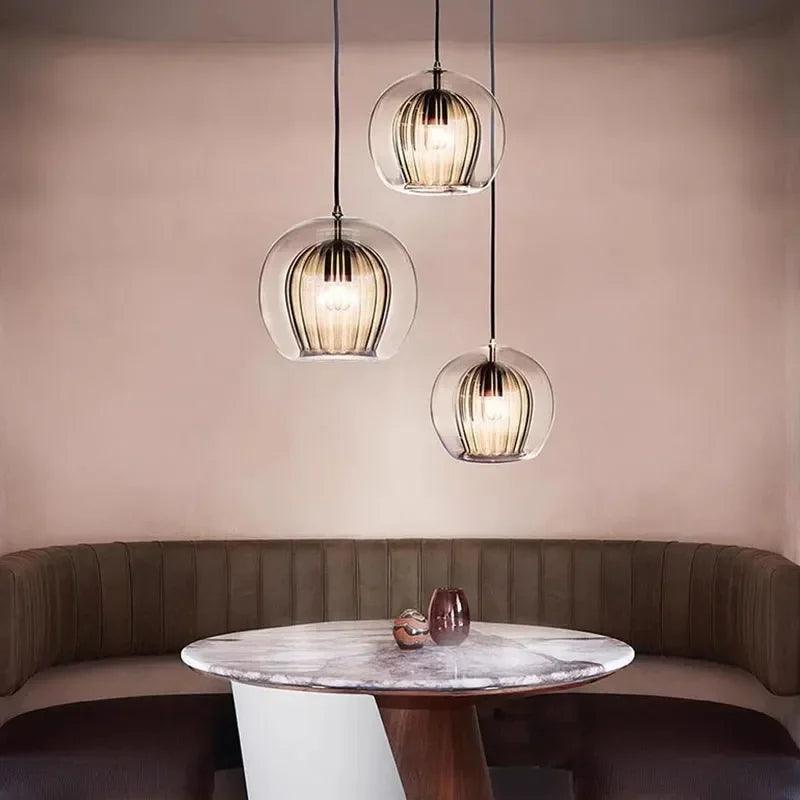 Modern Creative Glass Pendant Lights Modern Suspension Restaurant Chandelier for Living Dining Room Kitchen Bedside Hanging Lamp - In home decor
