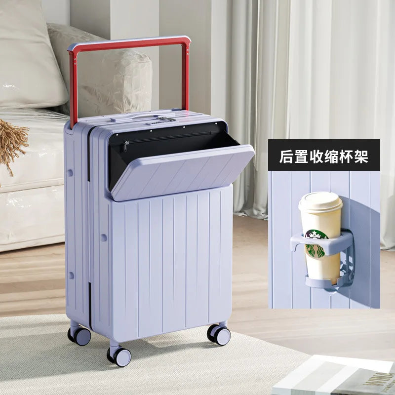 20"-26" Wide Pull Bar Suitcase Front-Opening Suitcase
