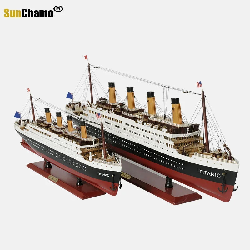 The sailboat model displayed with warm LED lights creating a cozy ambiance