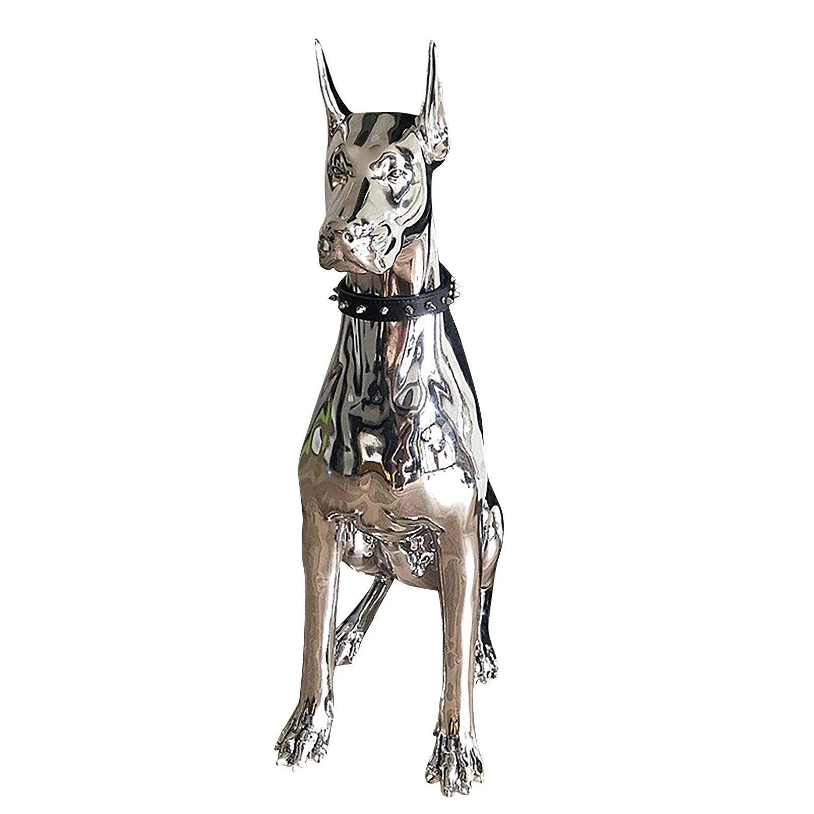 Doberman Dog Resin Sculpture - In home decor