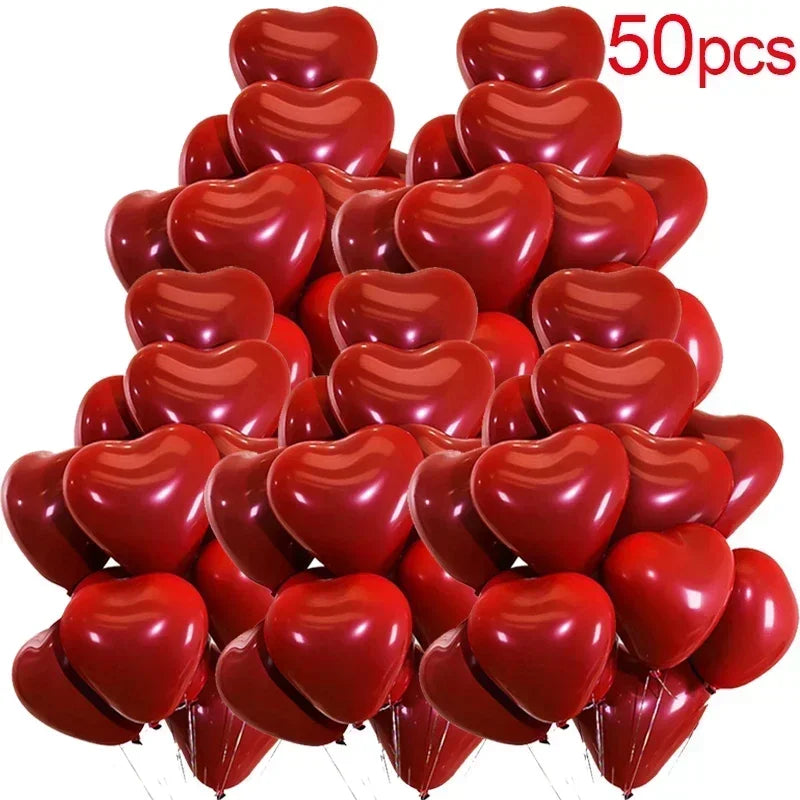 Red latex balloons, perfect for balloon bouquets.