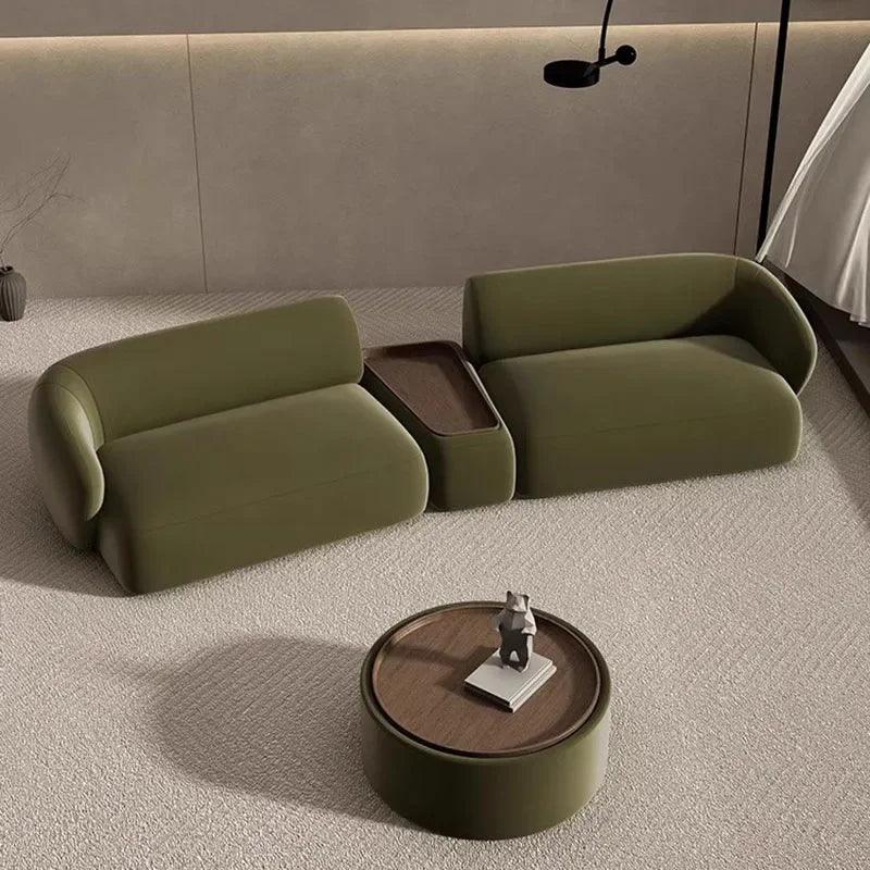 Minimalist flannel fabric sofa for Northern Europe style interiors.