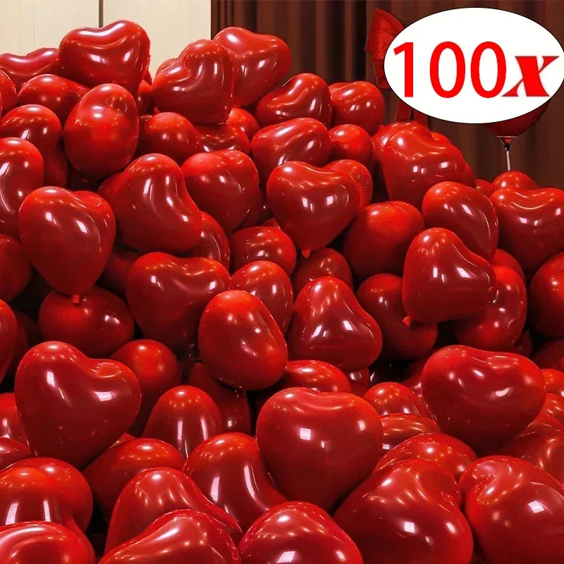 Red oval latex balloons for weddings and birthdays