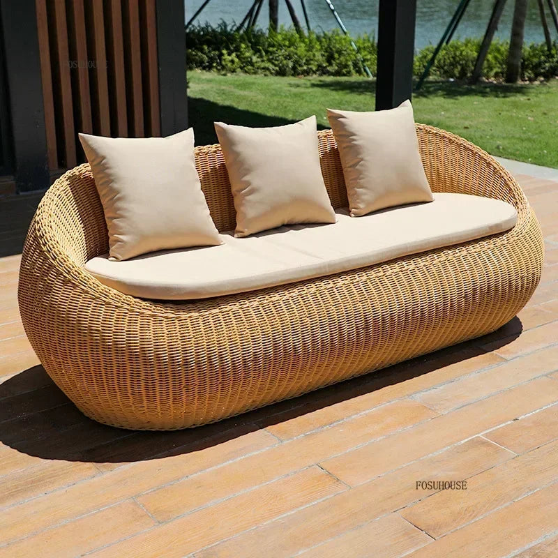 Rattan and wicker garden table and chairs set