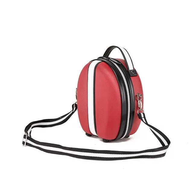 Rounded 18-inch cabin trolley luggage in ABS material with TSA lock.