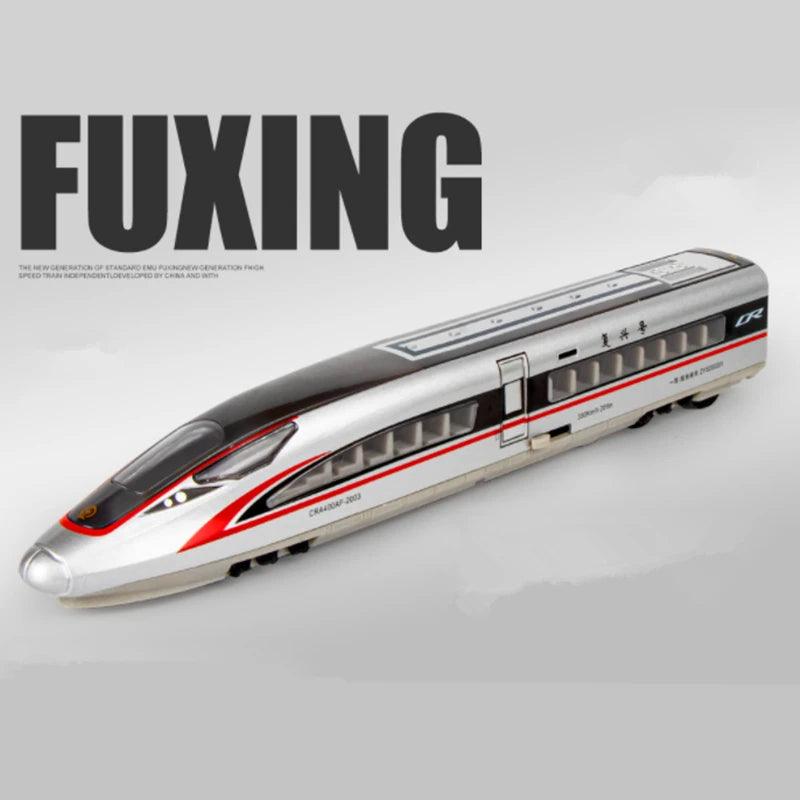 Diecast Alloy High-Speed Train Model with Sound & Rail – 1:87 Scale - In home decor