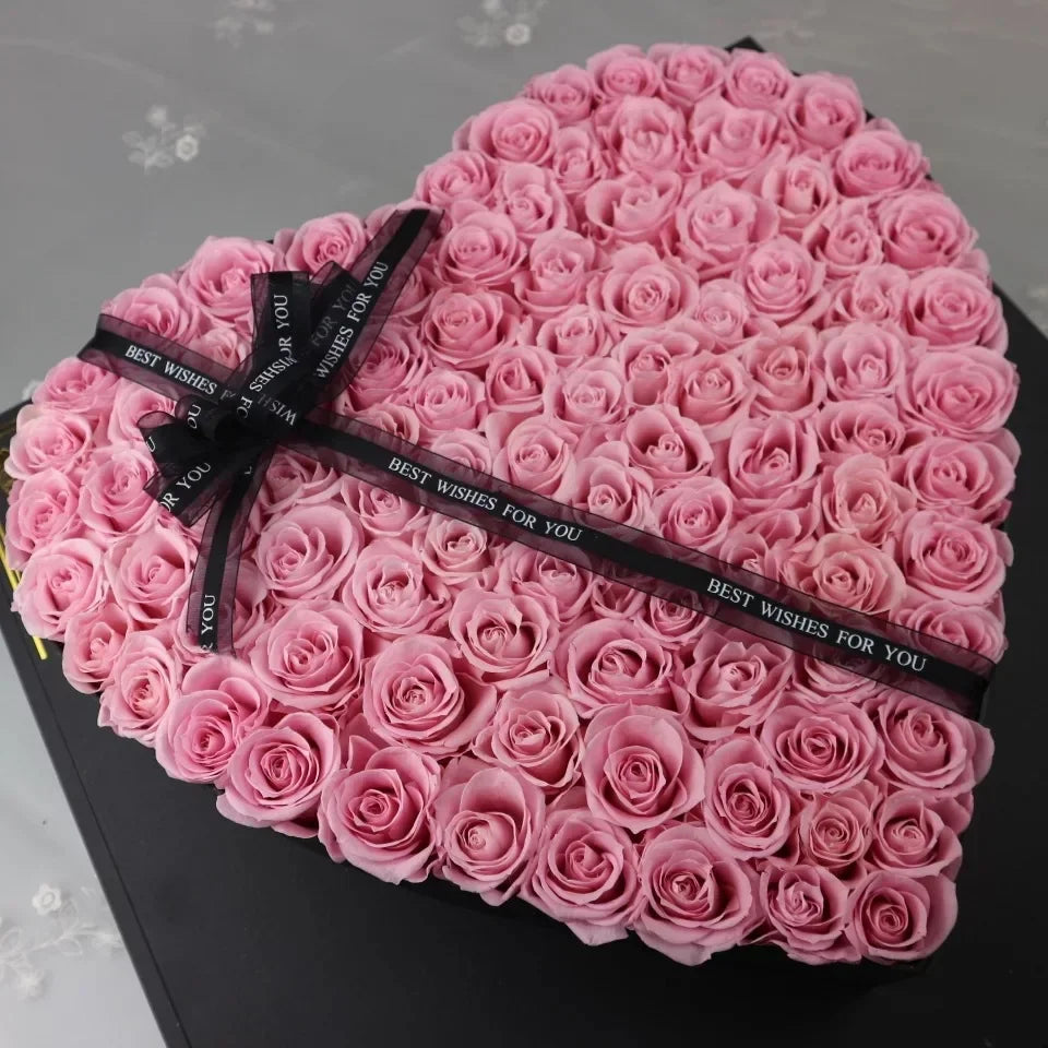 Red eternal roses symbolizing everlasting love.