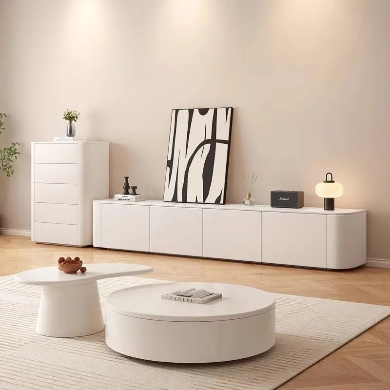 TV holder with large storage compartments
