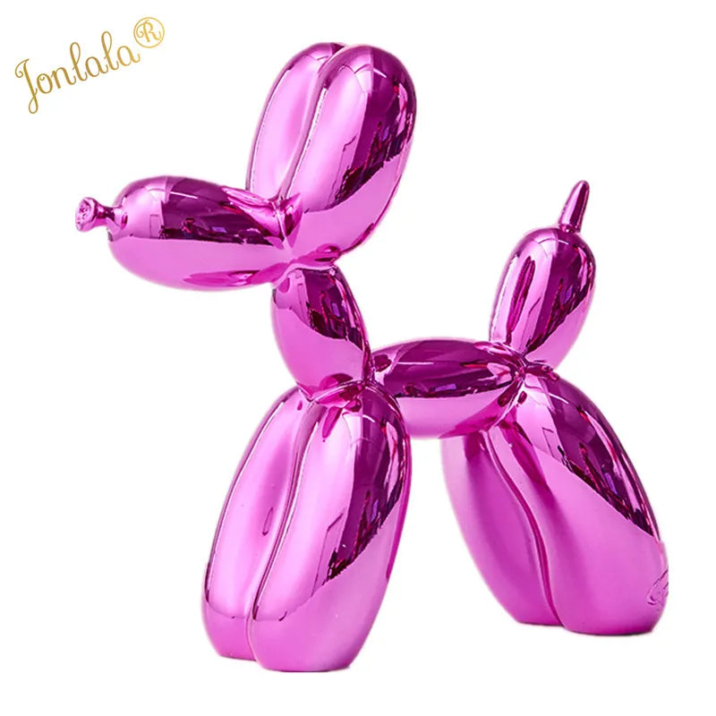 Shiny 42cm JONLALA balloon dog figurine for contemporary home decor.