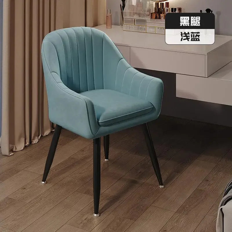 Elegant soft dining chair enhancing UK home decor, floor protected