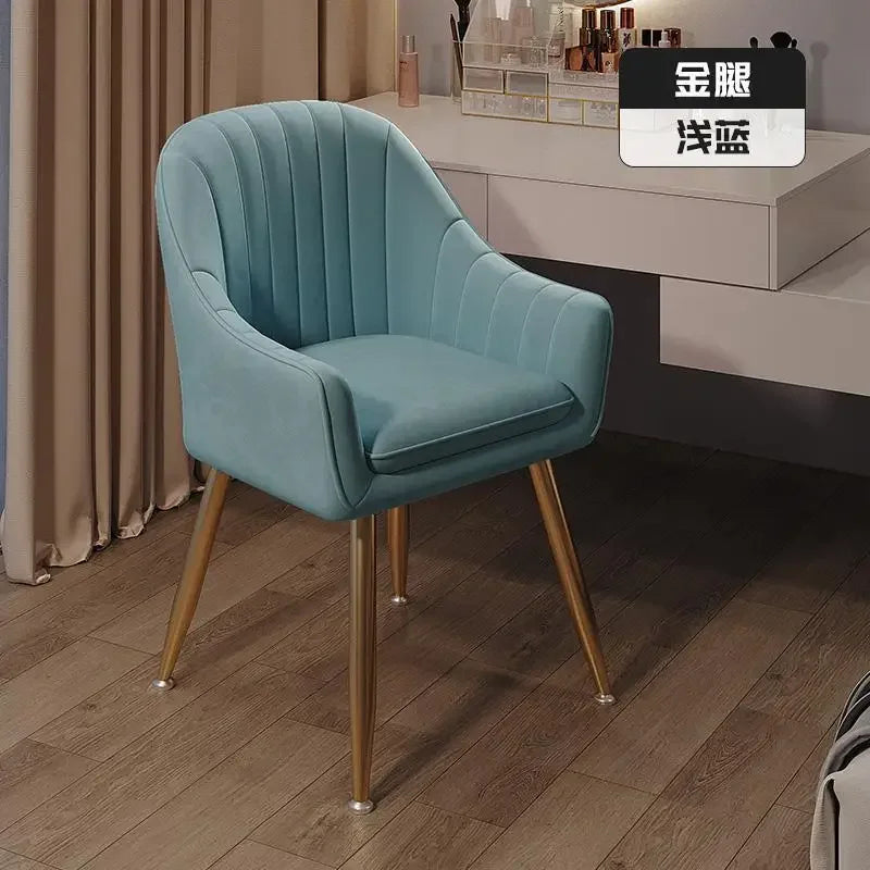 Elegant soft dining chair enhancing UK home decor, floor protected