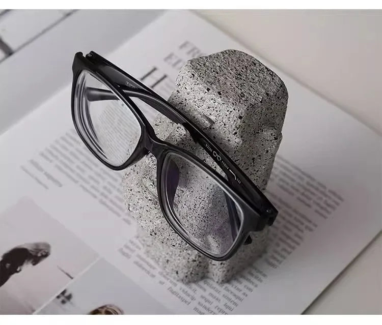 "Miniature figurine glasses holder for home decor"