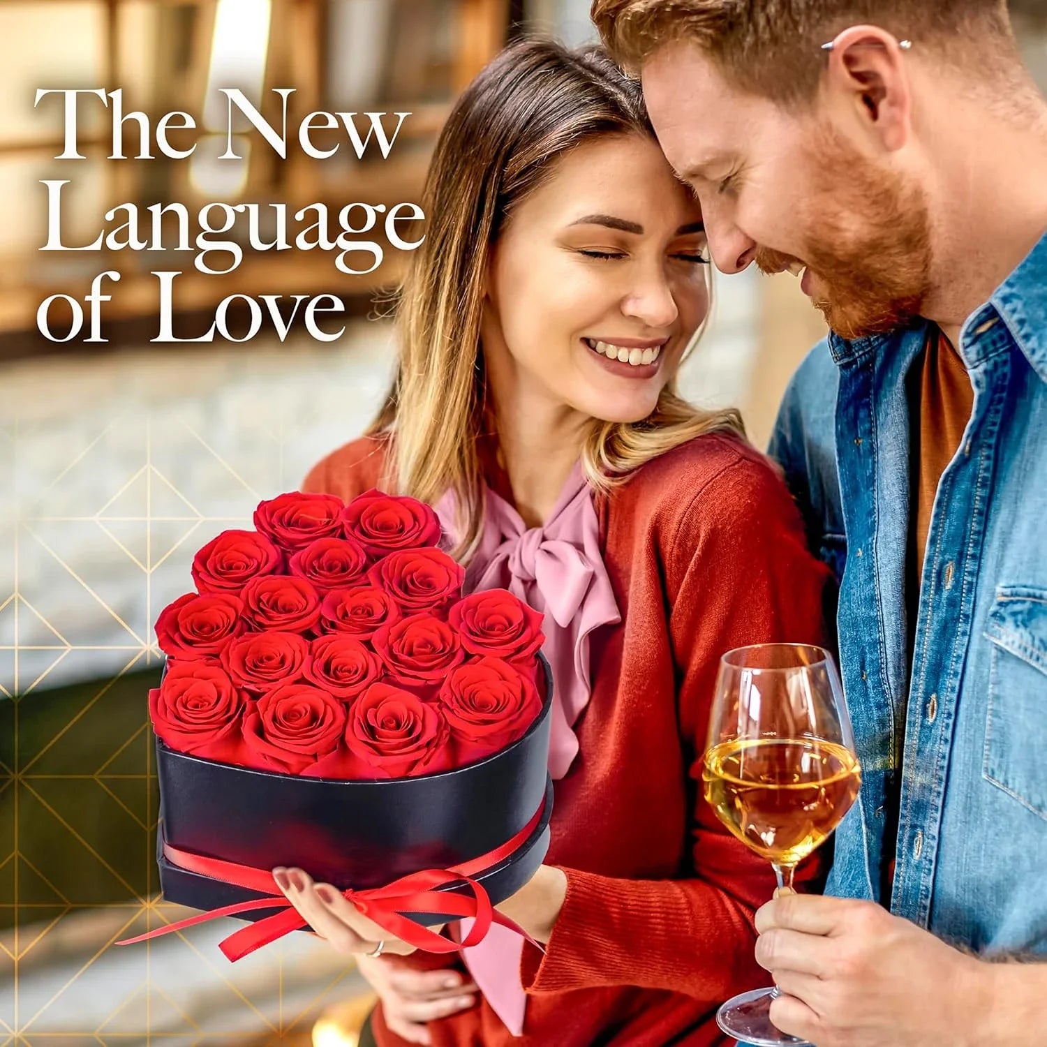 24/18Pcs Heart Shape Rose Gift Box Artificial Eternal Rose Bouquet Forever Red Rose Mother&