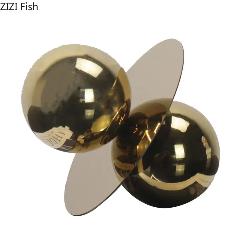 Gold propeller on a white background with &