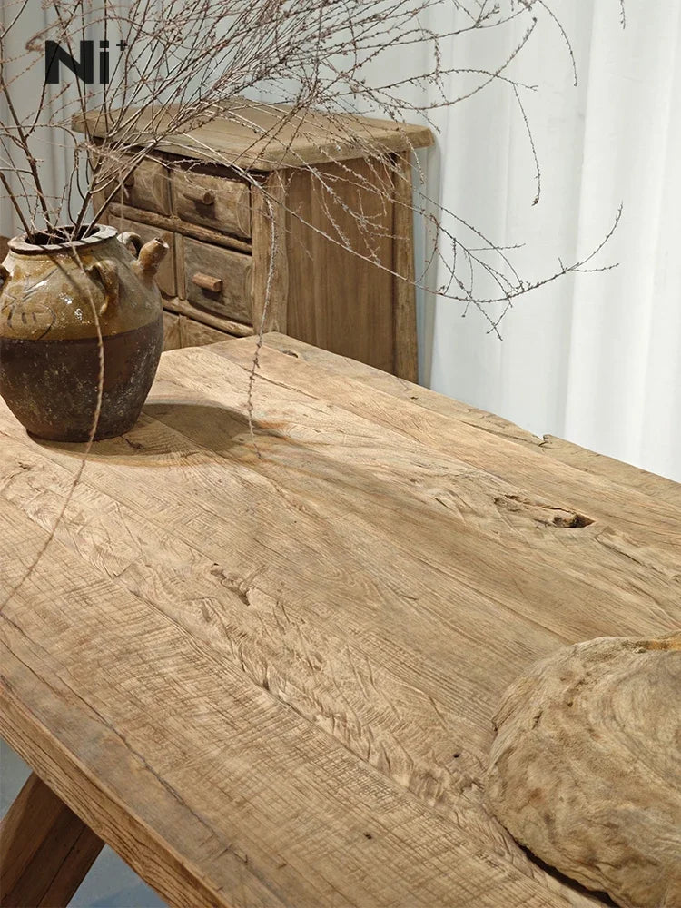 dining room table made from natural wood