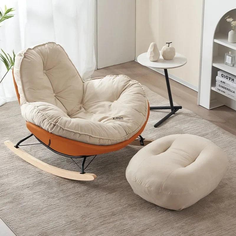 Lazy Couch Penguin Rocking Chair Adult Lounge Snail Balcony Home Indoor Leisure Rocking Chair Lounge Chair Rocking sofa daybed - In home decor