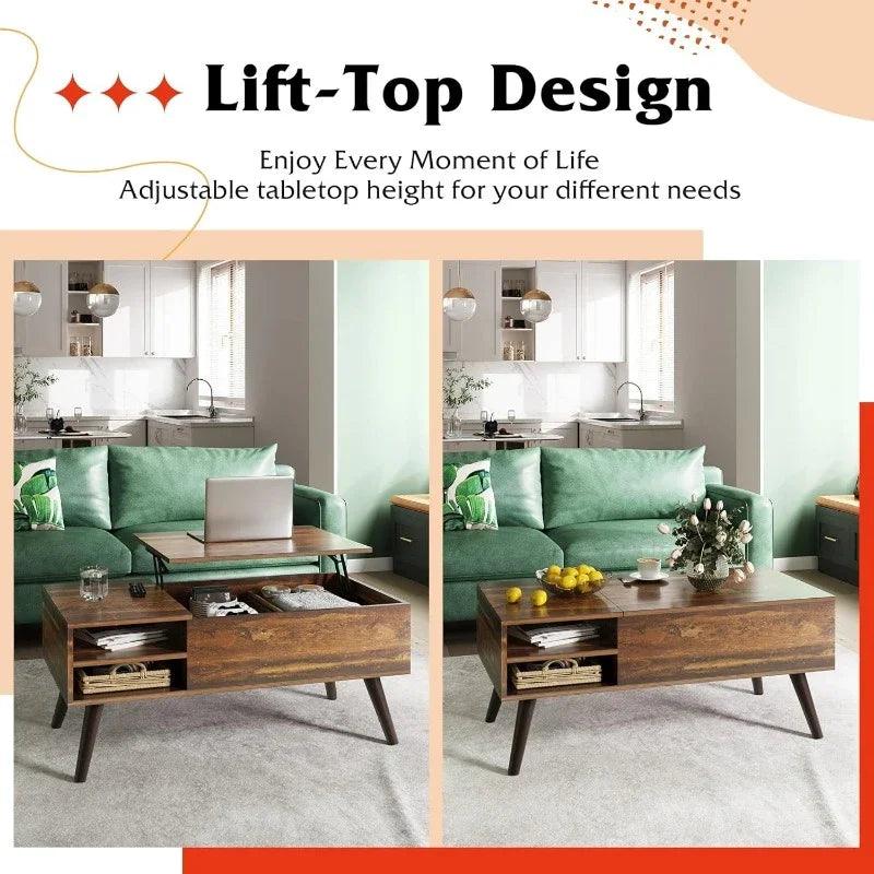 Multi-functional coffee table with hidden compartment for storage