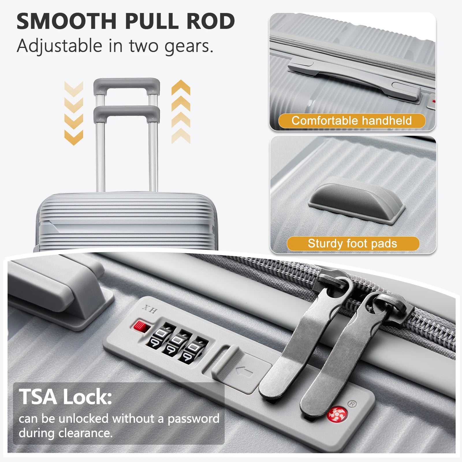 3PCS Luggage Travel Suitcase Sets - In home decor