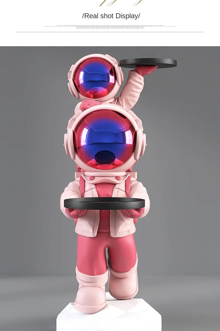"Nordic home decoration with stylish astronaut statue"