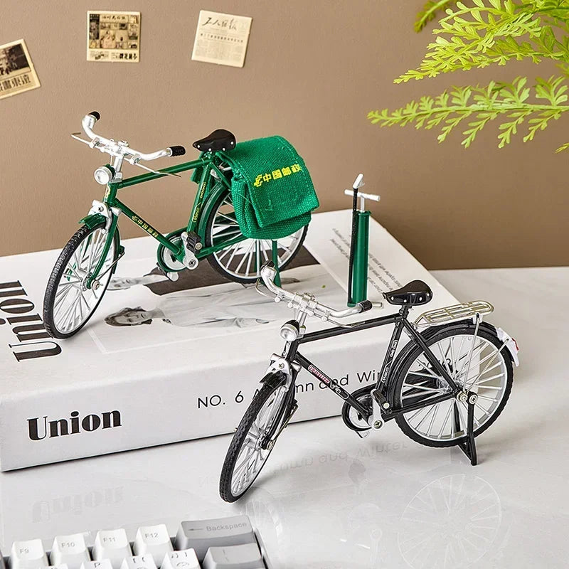 "Unique bicycle-shaped ornament with modern design"