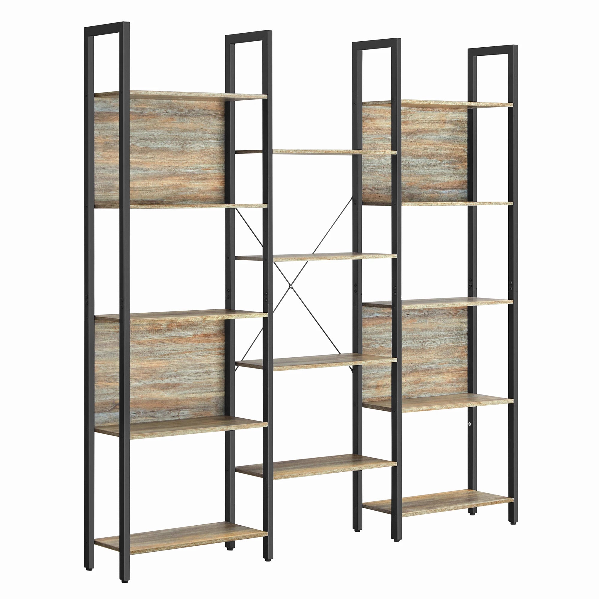 "Compact 9.4-inch deep bookcase with spacious shelves for decor and books"