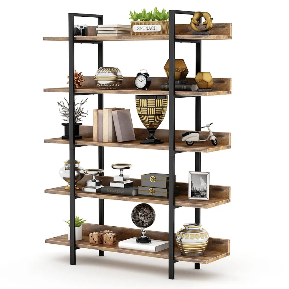 "Multi-purpose industrial storage shelf for living room, office, or library"