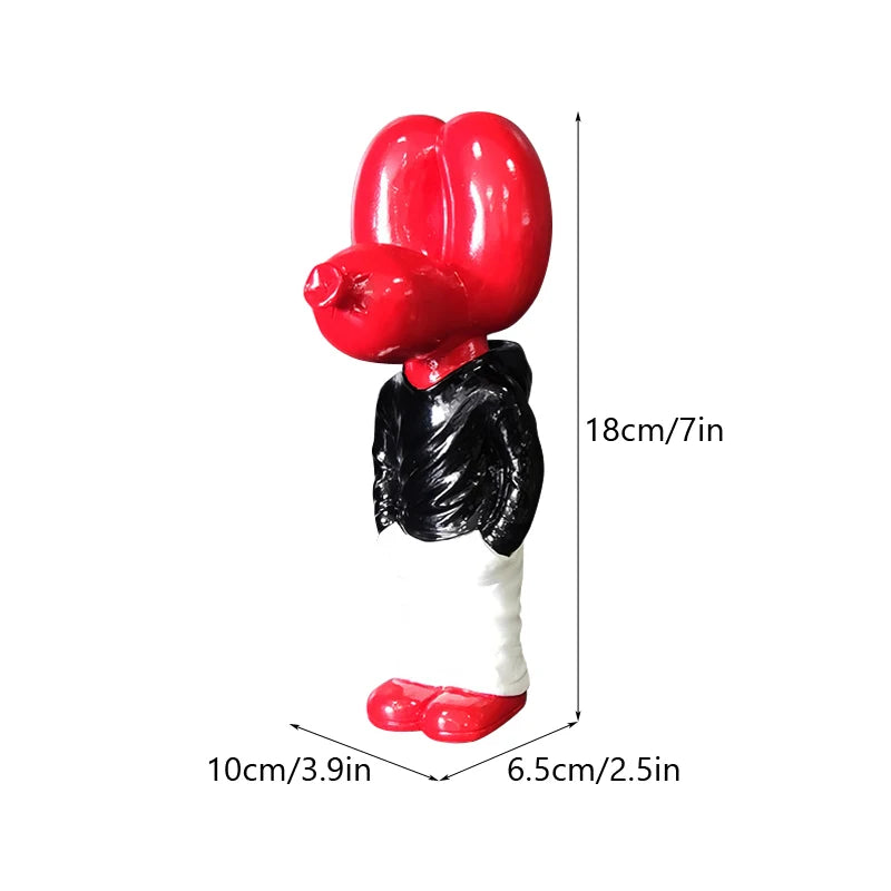 "Minimalist balloon dog ornament with animal-inspired modern art design"