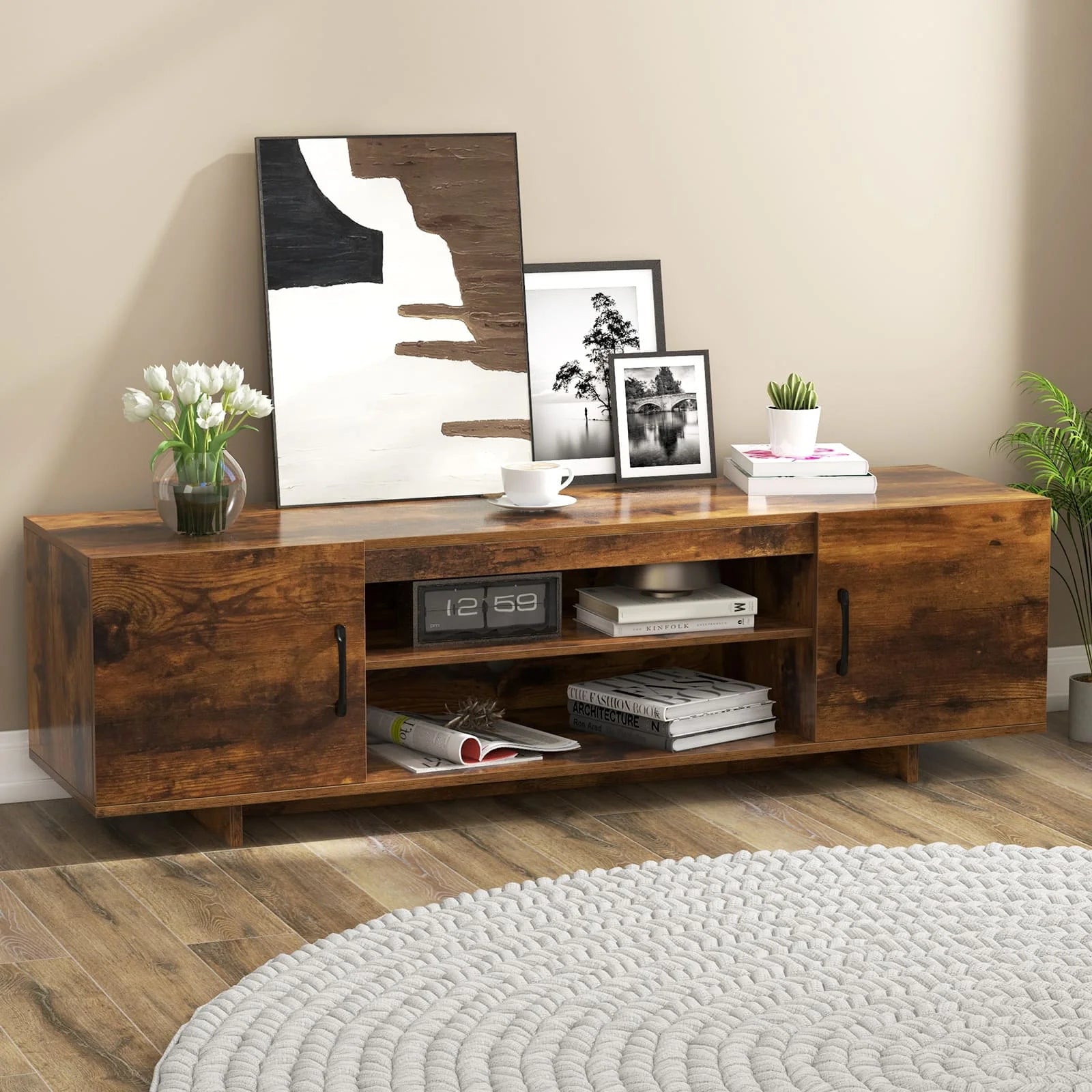 Modern TV Stand for 70 Inch Flat Screen TV