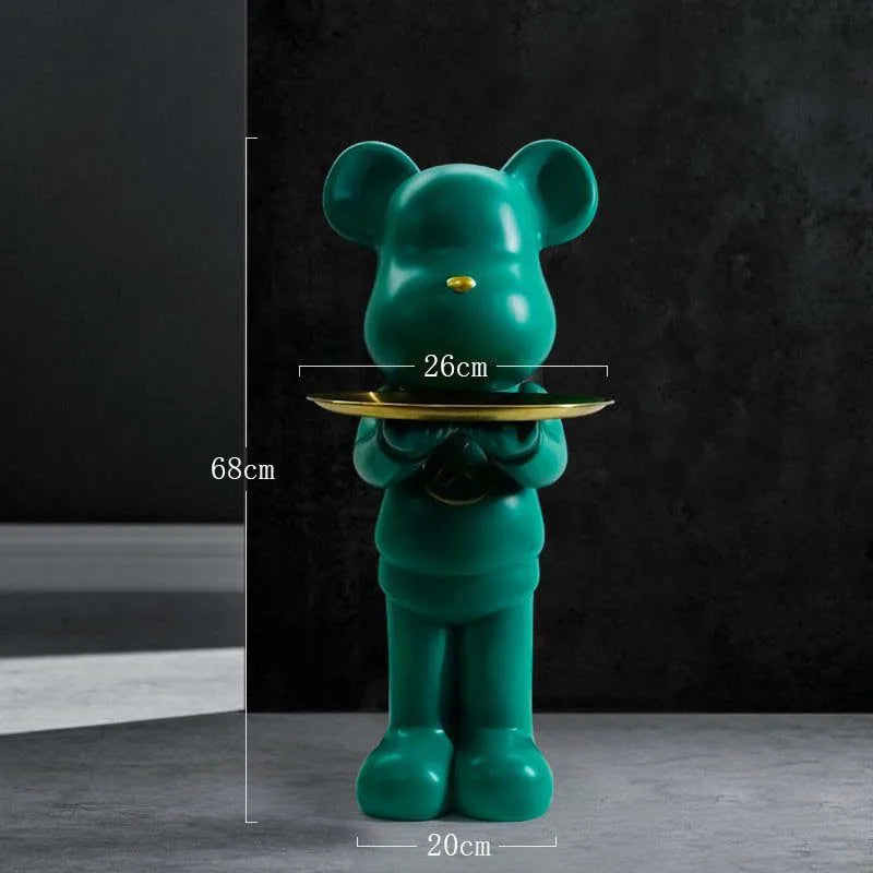 Stylish and edgy bear sculpture for contemporary interiors