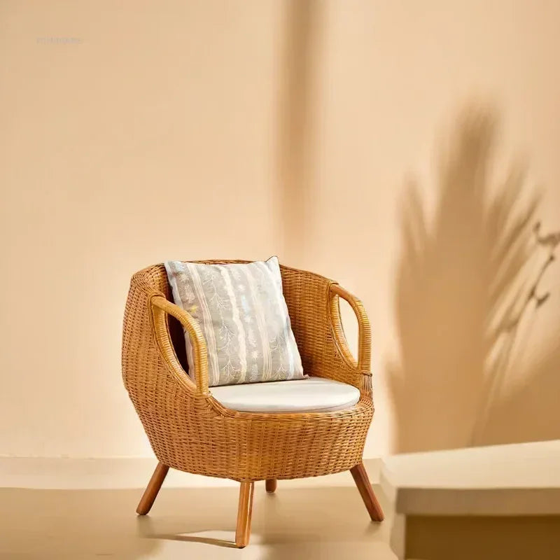 Natural rattan garden furniture set