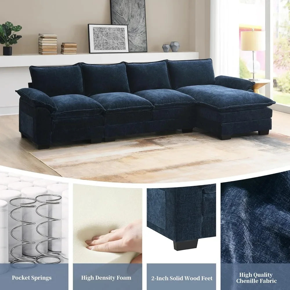 "L-shaped modern sectional sofa for contemporary homes."
